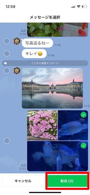 LINE　画像　転送