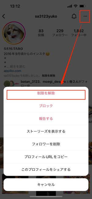 制限を解除