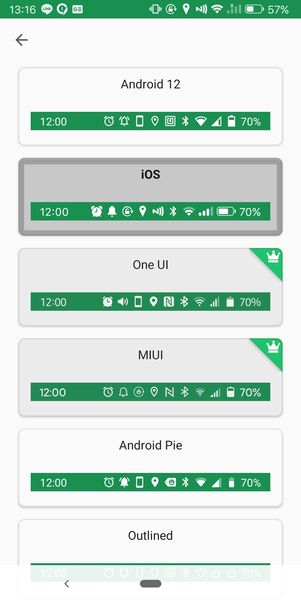 【Android】ステータスバーを常に表示