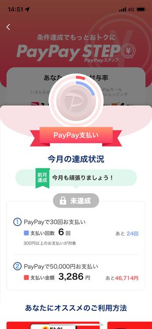 【PayPay付与率】付与率の確認
