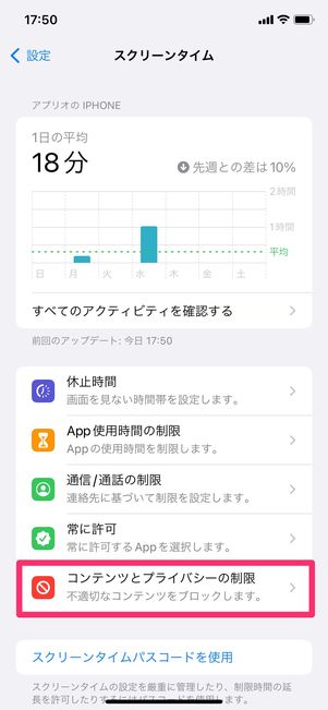 【iPhone】スクリーンタイムでうっかり削除防止