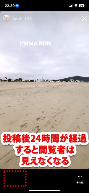 投稿後24時間経つと閲覧者リストは消える