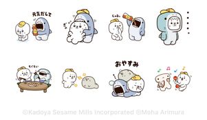 かどごま×サメーズ コラボスタンプ