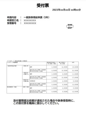 パスポート更新　申請データ提出