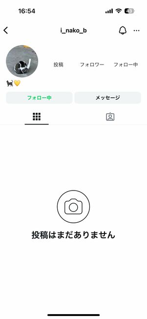 プロフィールが非表示になる