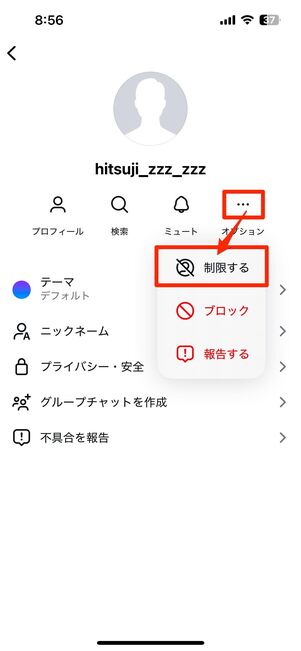 DMのスレッドから制限することも可能