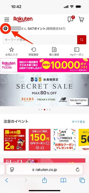 名前の左のランク別アイコンから確認できる