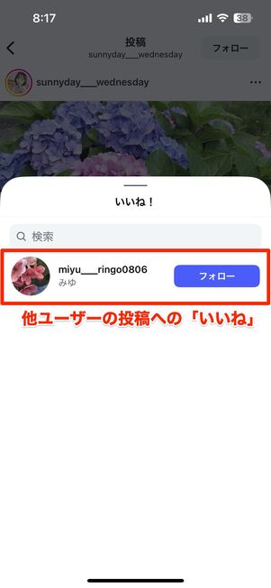 非公開アカウントによるいいねやコメントは第三者にも表示される