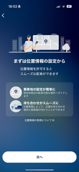 位置情報から近くにいるタクシーもすぐわかる