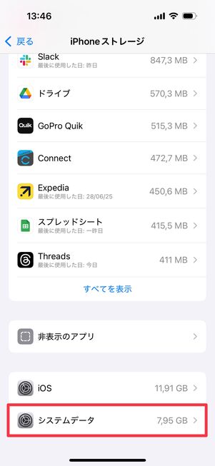 システムデータ