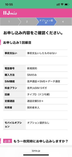 入力内容を確認する