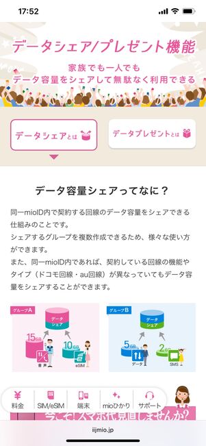 データ繰り越しできる格安SIM IIJmio