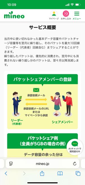 データ繰り越しとデータシェアの違い