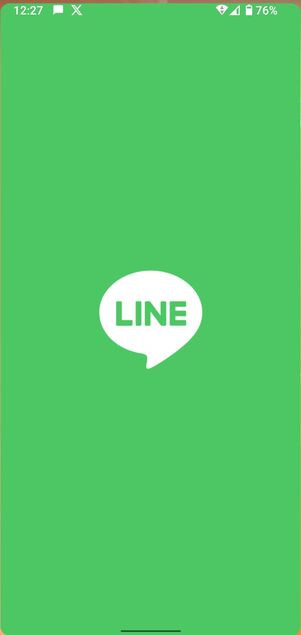 LINEの起動画面