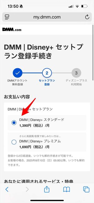 DMM | Disney+ セットプラン　プラン変更　ディズニープラス