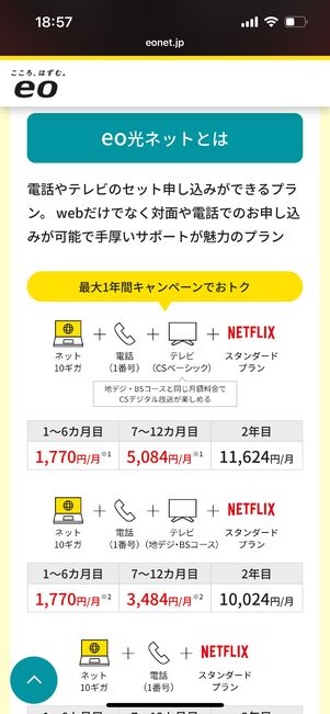 eo光ネット Netflix パック割引
