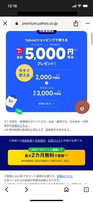 LYPプレミアムの特典内容