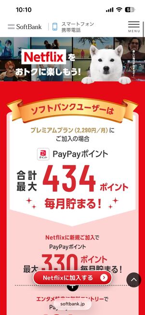 Netflix PayPayポイントキャンペーン