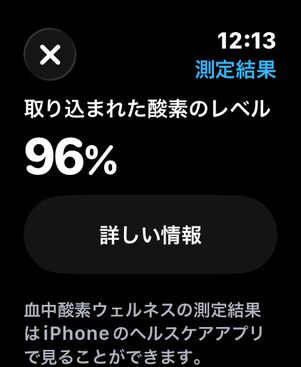 血中酸素濃度も計測できる