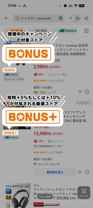 BONUSストア＋