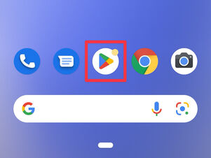 ホーム画面からPlayストアを選択