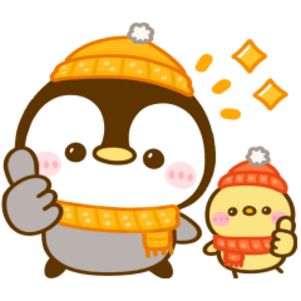 ぺんぺん＆シマエナガ♡ほっこり冬スタンプ