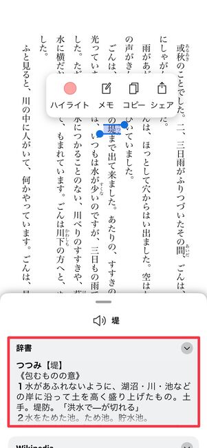 辞書で言葉の意味を調べる