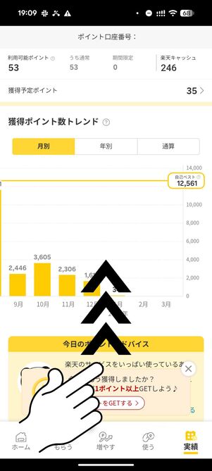 画面をスクロールする