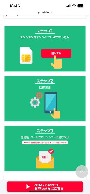 SIM契約キャンペーンに参加する流れ