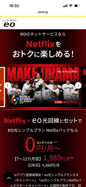 eo光　Netflix セットプラン