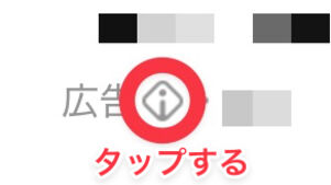 [i]ボタンをタップする