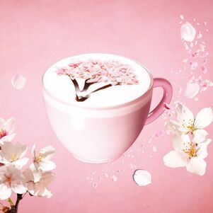 桜 咲くよ ラテ