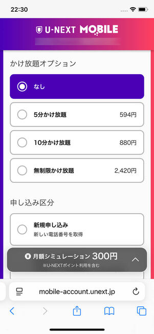 通話オプション選択