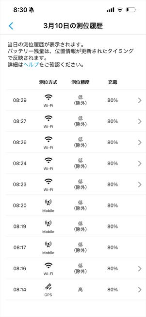 みてねみまもりGPSトーク　電波