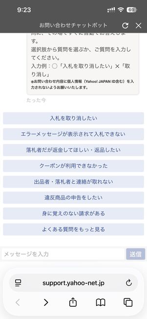 AIチャットボットに質問する