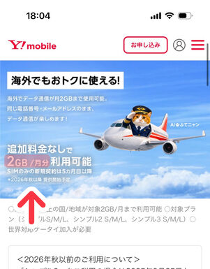 ワイモバイル公式サイト：国際ローミング
