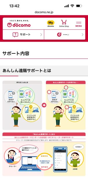 ahamo　あんしん遠隔サポート
