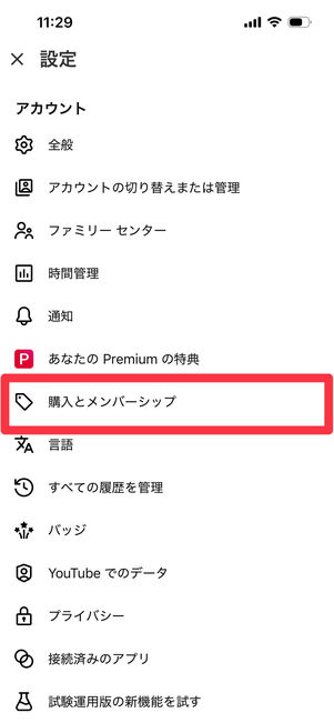 youtube premium　登録確認