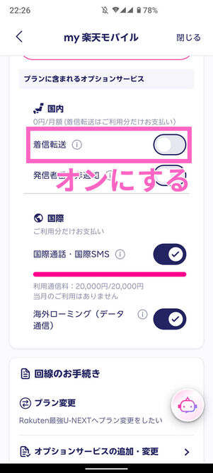 オプション設定