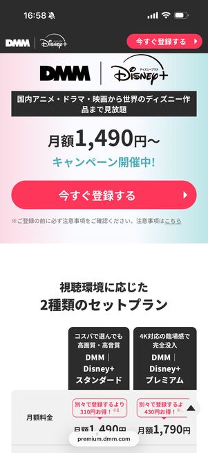 DMM | Disney+セットプラン