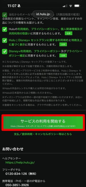 Hulu |Disney　セットプラン　登録