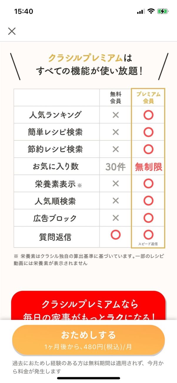 有料版と無料版の違い