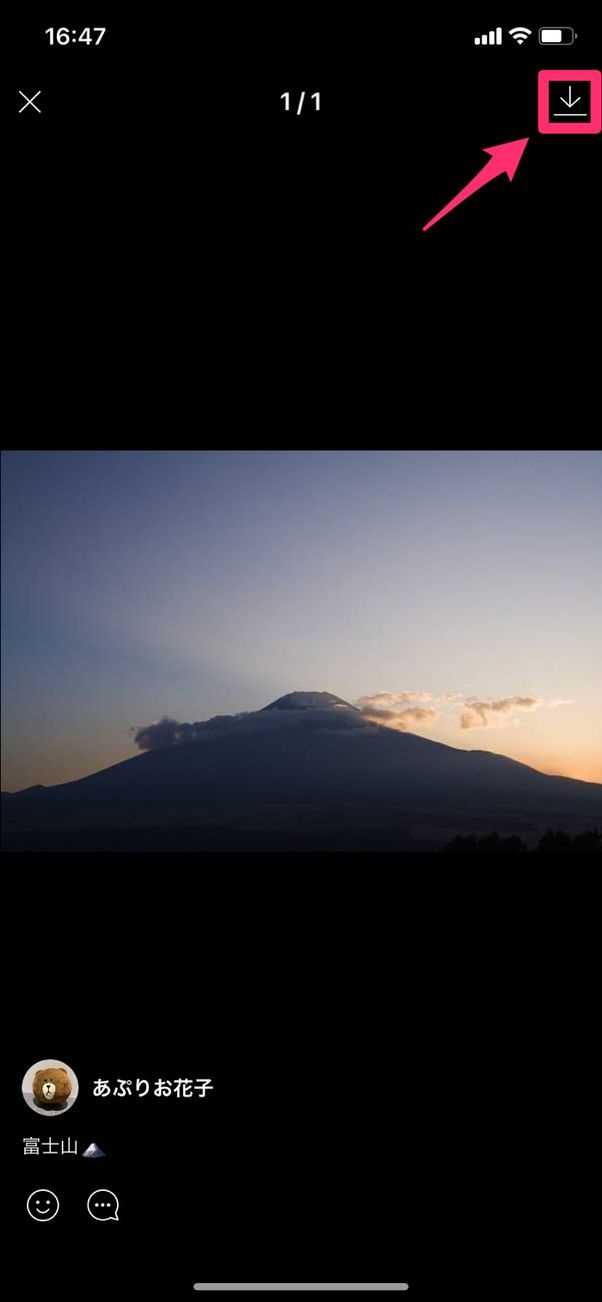 【LINE】LINE VOOMの写真をダウンロード