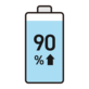バッテリーの容量90%超え