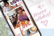 インスタストーリーでかわいい誕生日・記念日投稿を作る方法