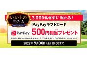 ソフトバンク、最大1000円相当のPayPayギフトカードが当たるキャンペーンを実施中