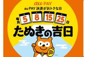 au PAY、5のつく日と8日に最大5％還元の「たぬきの吉日」を12月から開始