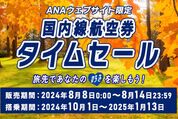 ANA、国内線が最安4500円からのタイムセールを実施中　8月8〜14日