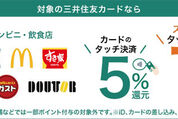 三井住友カード、対象店舗でのカードタッチ還元率が5％→1.5％に　25年1月から