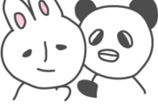 就活頑張る、うさぎとパンダ♪